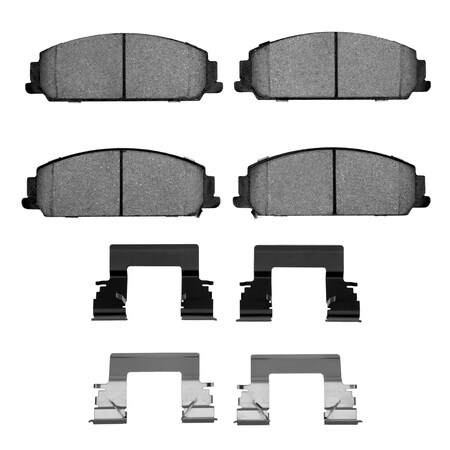 Dynamic Friction Co Active Performance Pads and Hardware Kit, High Friction, High Torque/Aggressive Initial Bite, Front 1115-1351-01